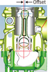 Коленвал мотора Suzuki DF 25 AS немного смещен относительно центра цилиндра