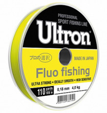 Леска ULTRON Fluo Fishing (ночная ловля) 100 м, желтый