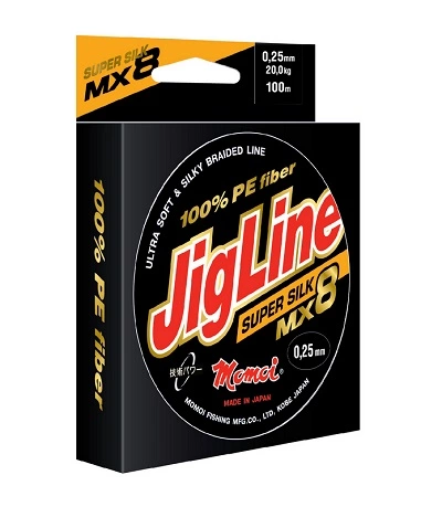 Шнур JigLine SuperSilk 0,21 мм, 18 кг, 100м, оранжевый