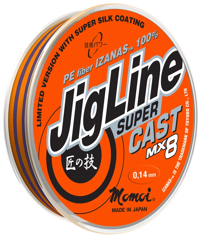 Шнур JigLine Super Cast 0.21 мм, 18 кг, 100м