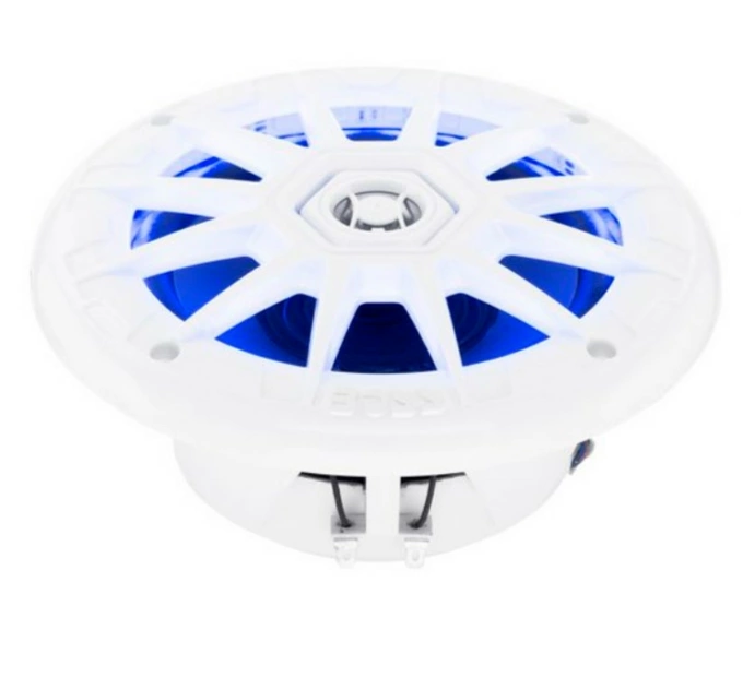 Динамики Boss Audio морские 200W 6,5" с RGB подсветкой (2 шт., белые)