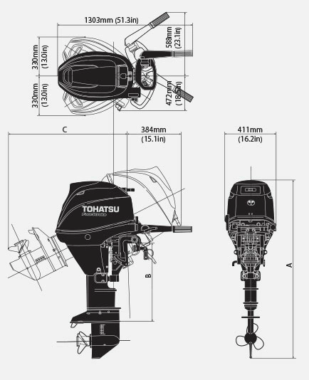 Лодочный мотор Tohatsu MFS 30 C EPL (ожидание 3 недели)