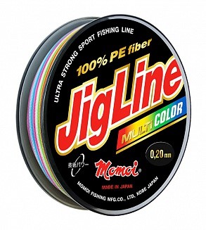 Четырехпрядный плетеный шнур JigLine Multicolor