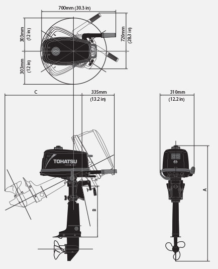 Подвесной мотор Tohatsu M 5 BD S