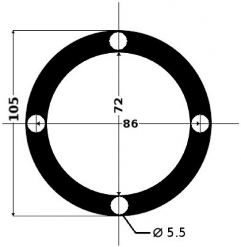 Кожух для рулевого троса белый 105мм