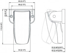 Переключатель поплавковый бело-синий