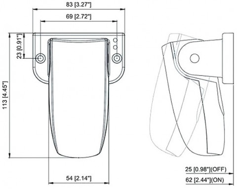 Переключатель поплавковый бело-синий