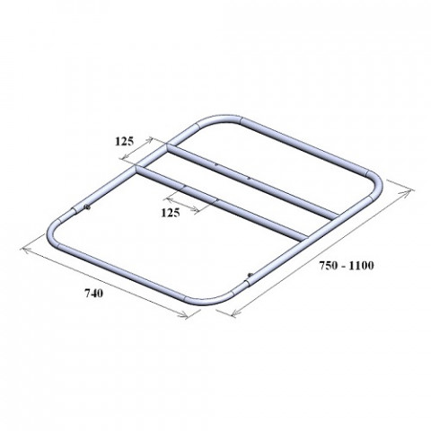 Рама под сидение в НЛ с надувным дном АМГ5