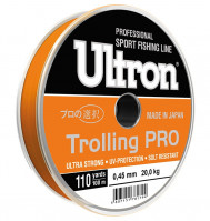 Леска ULTRON Trolling PRO (в уп. 5 катушек по 100 м), оранжевая