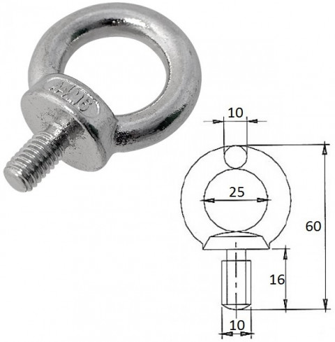 Рым-болт M10 x 62 мм