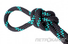 Шнур плетеный якорный Anchor Cord черно-синяя прядь (30м, 45м)