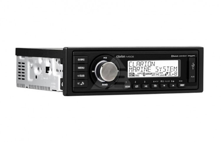 Морская магнитола Clarion M508 (1 DIN, AM/FM, Bluetooth, USB) купить за 29  900 руб. — Профиснасть