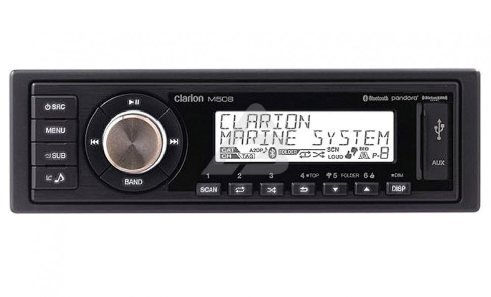 Морская магнитола Clarion M508 (1 DIN, AM/FM, Bluetooth, USB) купить за 29  900 руб. — Профиснасть