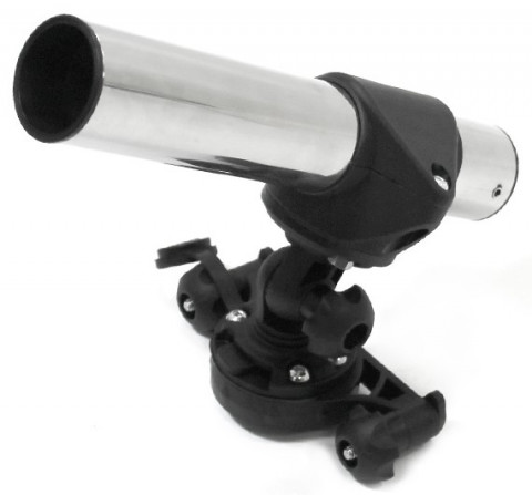 Держатель спиннинга сквозной на Т-образный профиль быстросъемный, нержавеющая сталь AISI 304