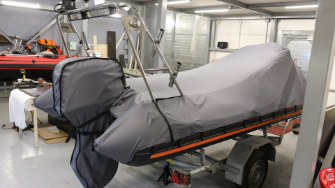 Стояночный (транспортировочный) тент на РИБ (индивид. заказ)