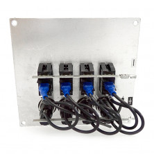 Панель переключателей 4шт вертикальна серая из алюминия