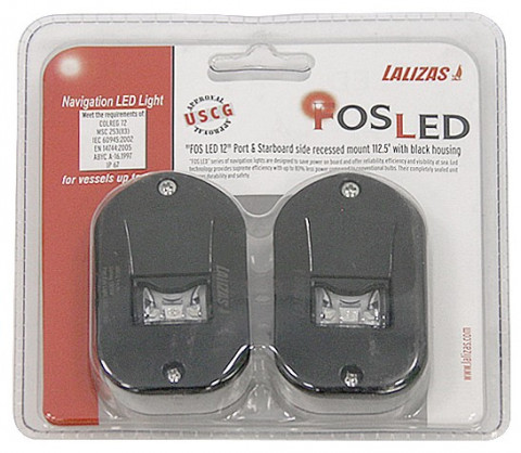 Огни бортовые 92х32 мм черный корпус, врезные