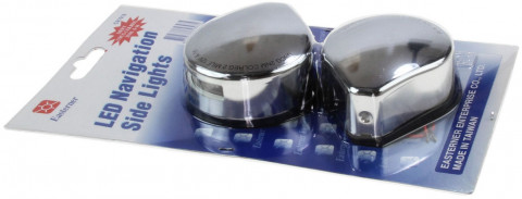 Огни бортовые 92x77 мм хромированный корпус, светодиодные