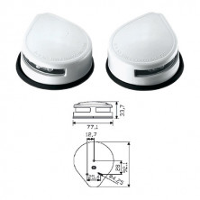 Огни бортовые 92x77 мм белый корпус, светодиодные