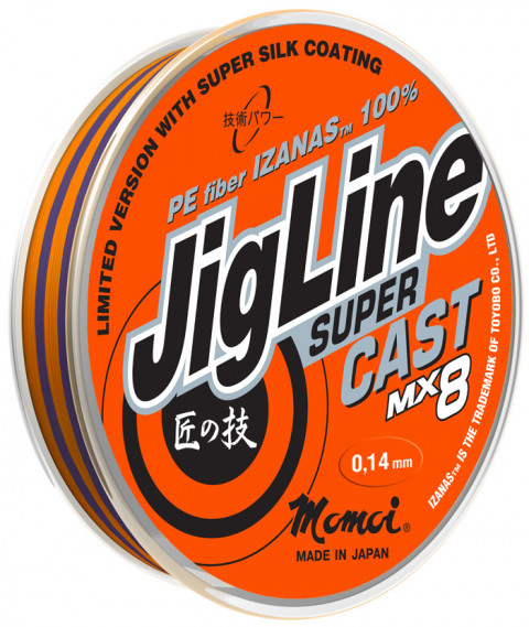 Шнур JigLine Super Cast 0.12 мм, 10 кг, 100м
