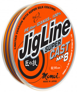 Шнур JigLine Super Cast 0.19 мм, 16 кг, 100м