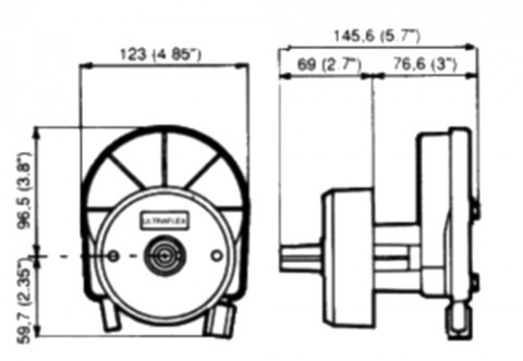 Редуктор рулевой T-67 белый Ultraflex
