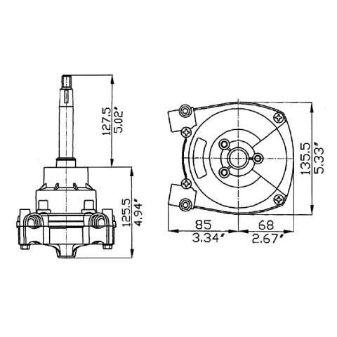 Редуктор рулевой T-73 NRFC Ultraflex невозвратный