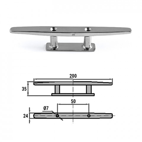Утка швартовая 200мм прод.креп