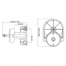 Редуктор рулевой T-85W Ultraflex белый