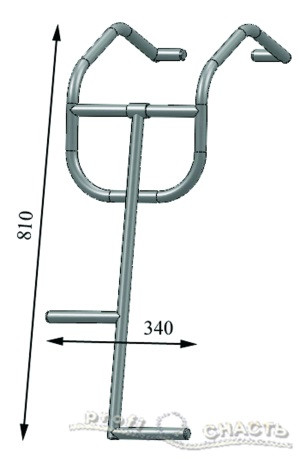 Трап дайверский 810х340мм для НЛ нерж.