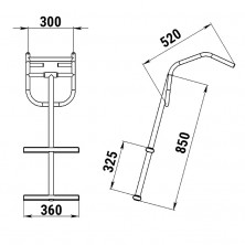Трап дайверский 810х340мм для НЛ нерж.