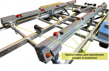 Ложемент универсальный с роликами для прицепов ЛАВ