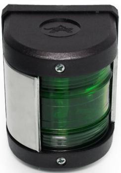 Огонь бортовой 63x53 мм зеленый, черный корпус, высота 75 мм