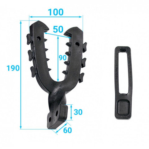 Крепление-рогатка (большое, закрученное основание) 33-20-022-S