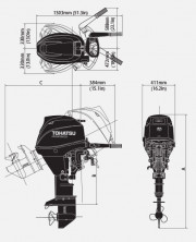 Лодочный мотор Tohatsu MFS 30 C EPTS (ожидание 3 недели)