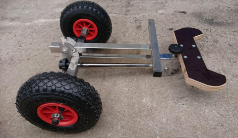 Cкат 404 тележка для мотора "ВОЛГА" из нерж. стали