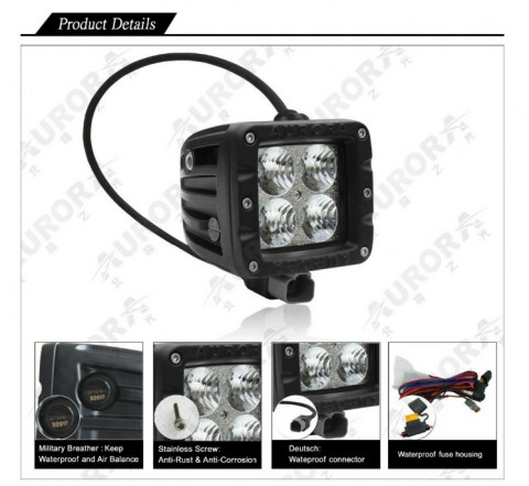 Светодиодная фара Aurora ALO-2-E4D1 9-36V 20W 1.7A