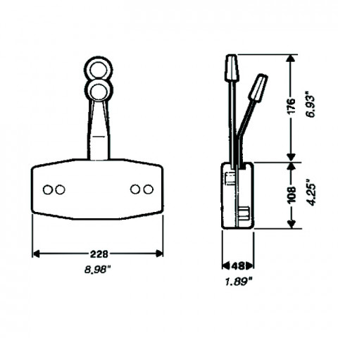 Контроллер 2-рыч. верт.крепления B47 Ultraflex