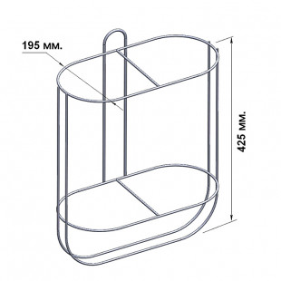 Корзина для 2-х кранцев прямая 195 мм