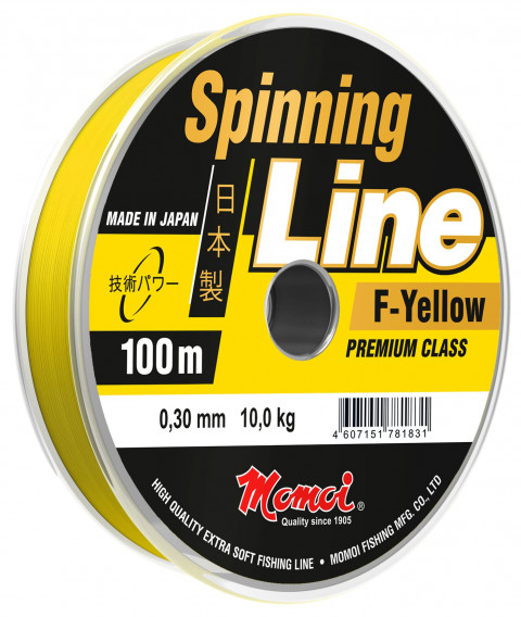 Рыболовная Рыболовная Леска Spinning Line F-Yellow, 100м, флуоресцентная (визуальный контроль)