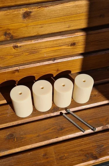 Комплект роликов со втулками и крепежом (капролон)