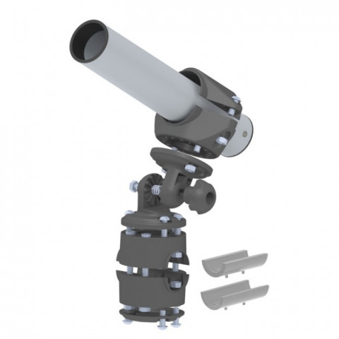 Держатель спиннинга на леер наклонный "Poseidon" (алюминий)