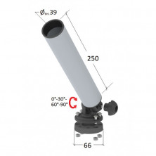 Держатель спиннинга на палубу наклонный "Poseidon" (торцевое)