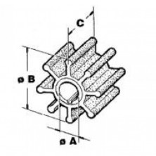 Крыльчатка помпы охлаждения двигателя Evinrude-Johnson