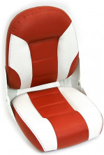 Сиденье мягкое складное Cruistyle III High Back Boat Seat, бело-красное