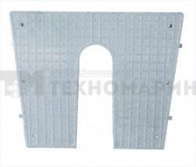 Накладка на транец 430х350 угловая, пластмасса