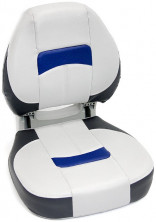 Сиденье мягкое складное Pro Angler Ergonomic Boat Seat, серо-cинее
