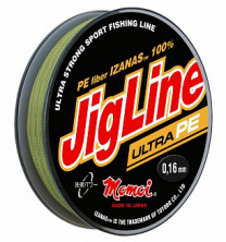 Шнур JigLine Ultra PE 0,14 мм, 10,0 кг, 150 м, зеленый