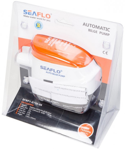 Насос осушительный 750GPH/12В SeaFlo автоматический (SFBP1-G750-06)