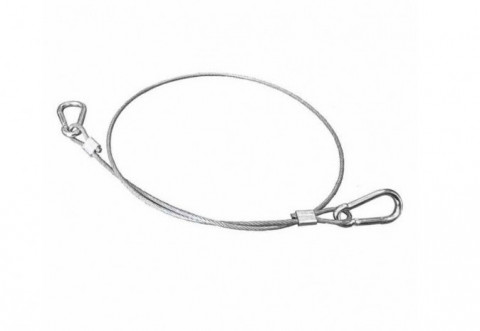 Трос для страховки ПЛМ с 2 карабинами